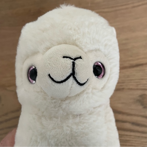 Keel Toys Alpaca Llama Soft Toy Plush Cuddly Animal White Pink Eyes Age 1+ Years - Picture 7 of 12